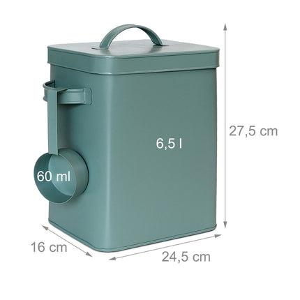 Airtight Metal Storage Tin with Scoop