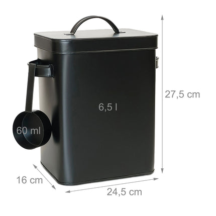 Airtight Metal Storage Tin with Scoop