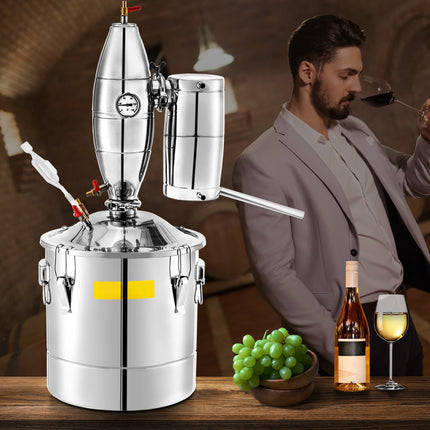 Alcohol Distiller 30L, 304 Stainless Still With Pump