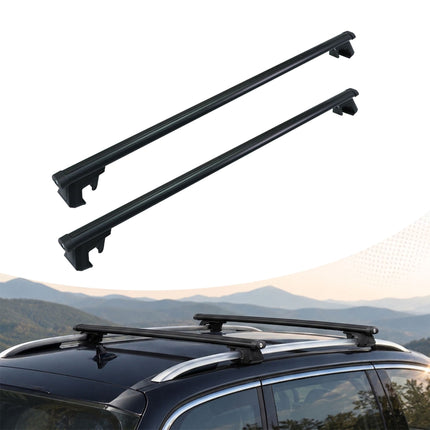 Aluminium Roof Bars, Black, 124 cm – Universal Fit
