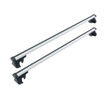 Aluminium Roof Bars, Silver, 124 cm, Universal Fit