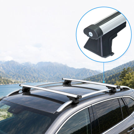 Aluminium Roof Bars, Silver, 135 cm – Universal Fit