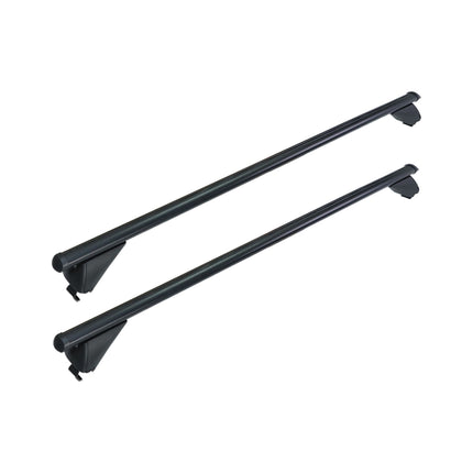 Aluminium Roof Bars for Closed Rails, Black, 135 cm