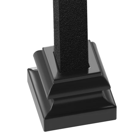 Aluminum Baluster Shoes, 1/2 Inch Square, Black, 50 Pack