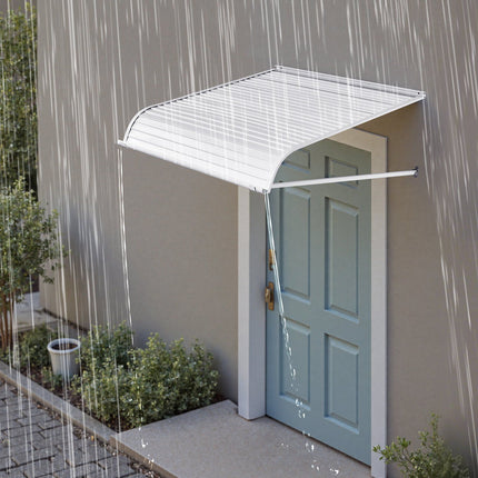 Aluminum Door Awning 40 x 42 In, Rain Sun Snow Shield