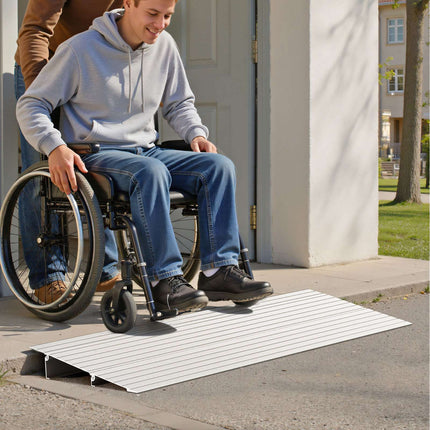 Aluminum Door Threshold Ramp, 59 mm Rise, 2-Pack