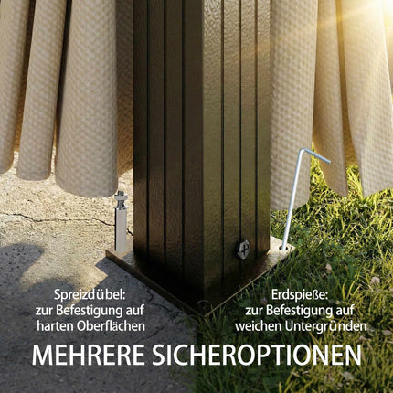 Aluminum Garden Pavilion with Steel Roof, Mosquito Net, 3x3m