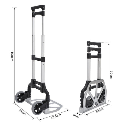 Foldable aluminum pick-up truck, 70 kg load capacity