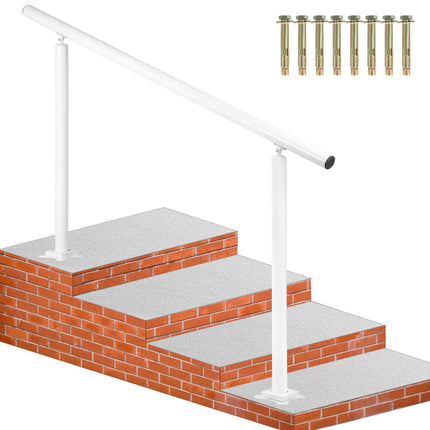 Aluminum Stair Handrail 60 In, Adjustable, 0-5 Steps