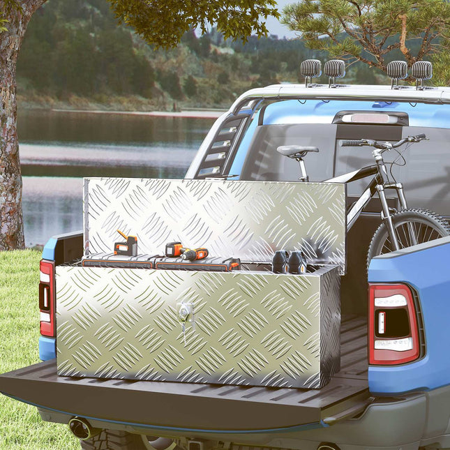 Aluminum Tool Box with Lock, Lightweight, 50x15.5x20.5 cm