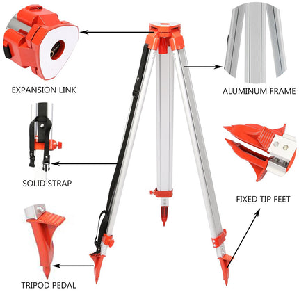 Aluminum Tripod 1.65 m, 5 m 5-Section Laser Staff