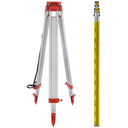 Aluminum Tripod 1.65 m, 5 m 5-Section Laser Staff