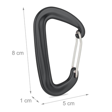 Aluminum carabiner, set of 4