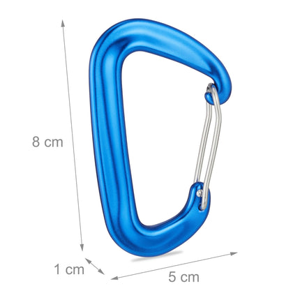 Aluminum carabiner, set of 4