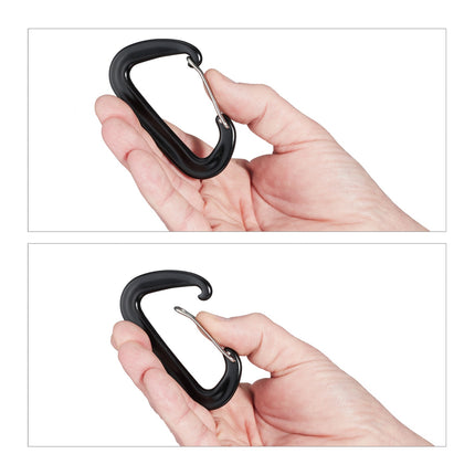 Aluminum carabiner, set of 4