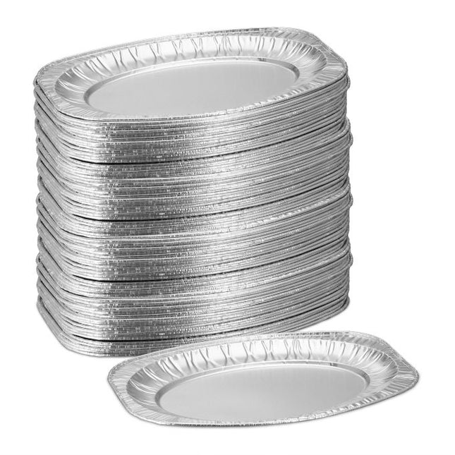 Aluminum serving plates, set of 100