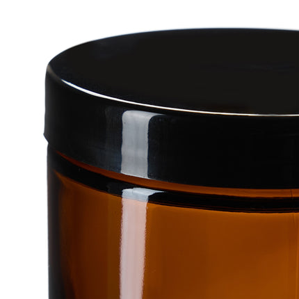 Amber Glass Jars, 12-Pack – UV Protection, Leak-Proof