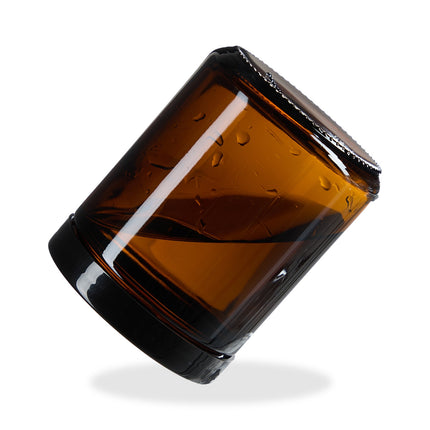 Amber Glass Jars, 12-Pack – UV Protection, Leak-Proof