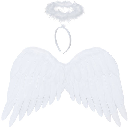 Angel Wings Costume Set with Halo, 50 x 35 cm