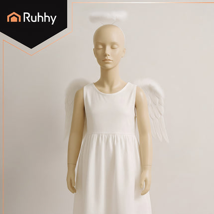 Angel Wings Costume Set with Halo, 50 x 35 cm