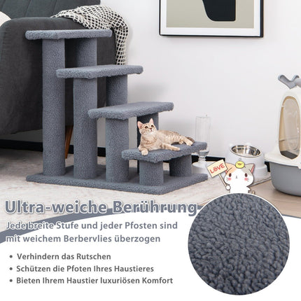 Animal stairs climbing tree cat stairs for cats up to 25 kg 61 x 41 x 60 cm gray
