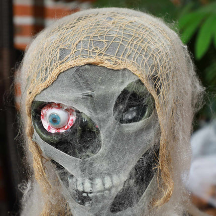 Animated Halloween Mummy with Glowing Eyes, 55x18x35 cm