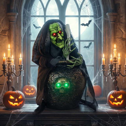 Animated Halloween Witch with Lights and Sound Activation