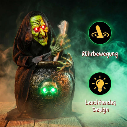 Animated Halloween Witch with Lights and Sound Activation