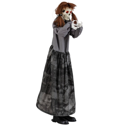 Animatronic Halloween Jumpscare Doll with Pop-Up Head, Sound Activated, 48 Inch