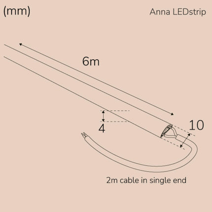 Anna Ledstrip COB-LED Milky without transformer IP65 6m?? 3000K???