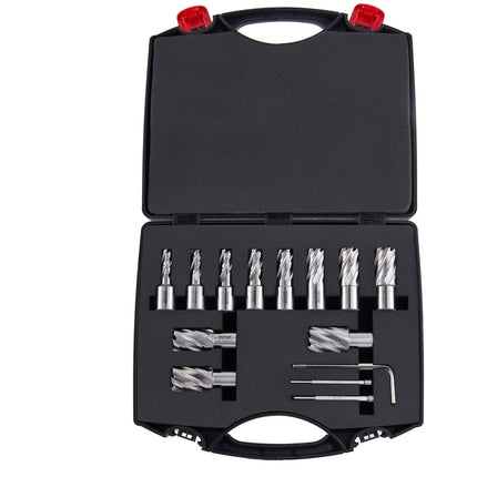 Annular Cutter Set, 13-Piece Weldon Shank, 1 in Depth