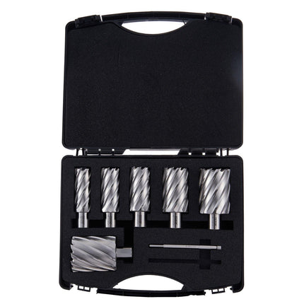 Annular Cutter Set, 6 Pc Weldon Shank, 2 In Depth