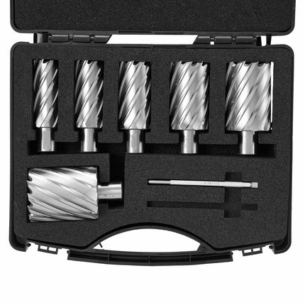 Annular Cutter Set, 6 Pc Weldon Shank, 2 In Depth