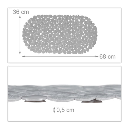 Anti-Slip Bath Mat Stone Design
