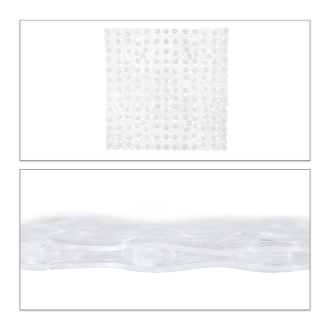 Anti-Slip Square Bathtub Mat with Suction Cups
