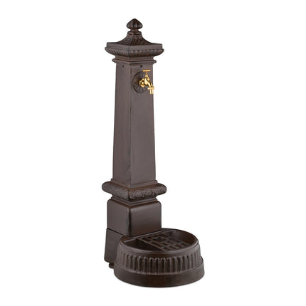 Antique Column Fountain with Tap & Basin, 100 cm