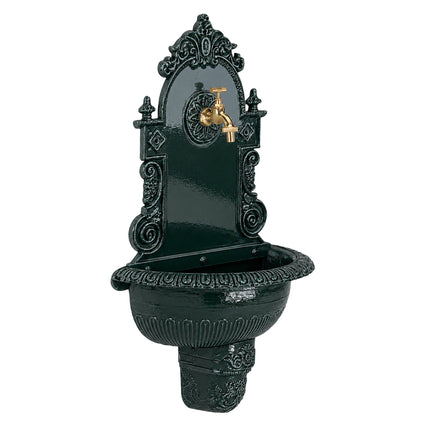 Antique Green XL Wall Fountain – Cast Aluminium