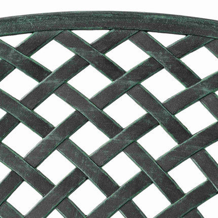 Antique Metal Garden Bench, Black & Green