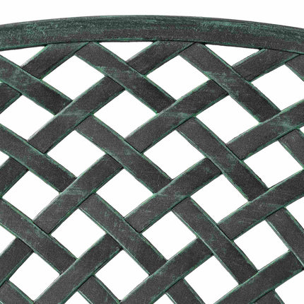 Antique Metal Garden Bench, Black & Green