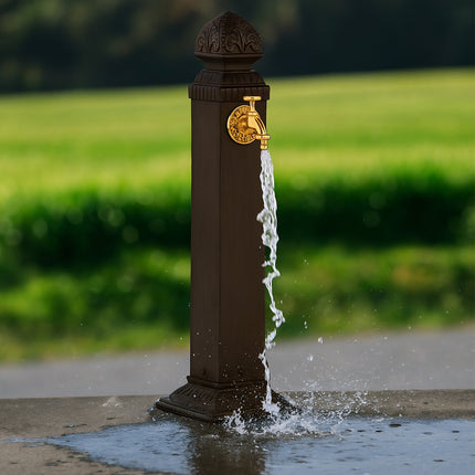 Antique Metal Garden Fountain with Tap, 81 cm