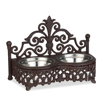 Antique-Style Dog Feeder Bar