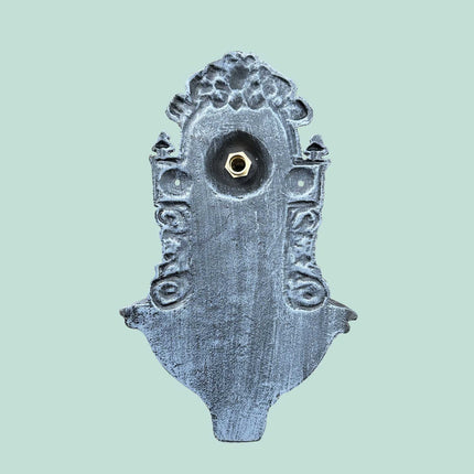 Antique-Style Grey Wall Fountain, Cast Aluminium