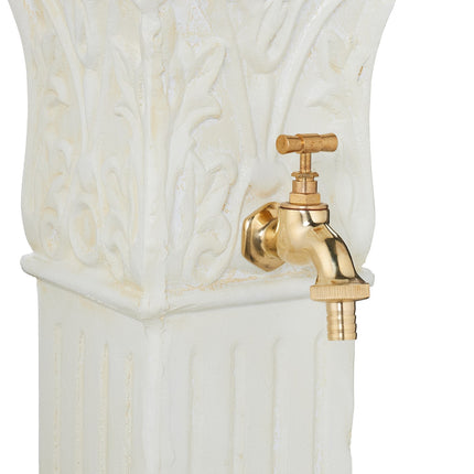 Antique-Style Metal Column Fountain with Tap, 93 cm