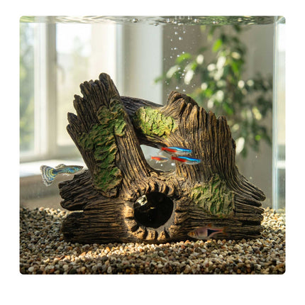 Aquarium Tree Trunk Ornament – Polyresin Hiding Cave