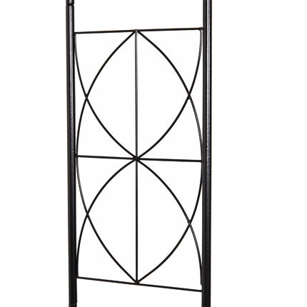 Metal Garden Arch Trellis, Black, 114x30x230 cm