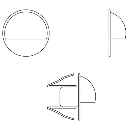 Aries 4 lamps 10lm Ø3.5cm Zinc