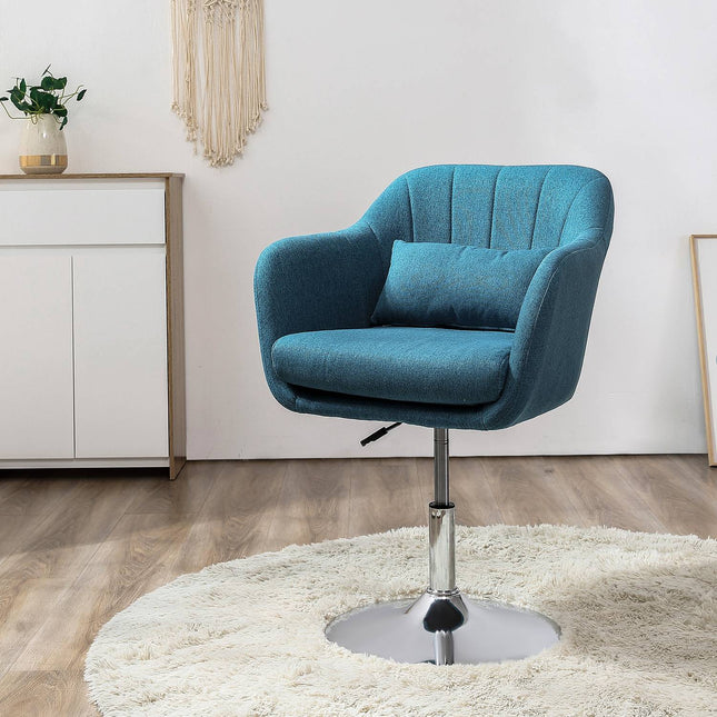 Armchair Lounge chair, Adjustable with lumbar cushion - Light blue