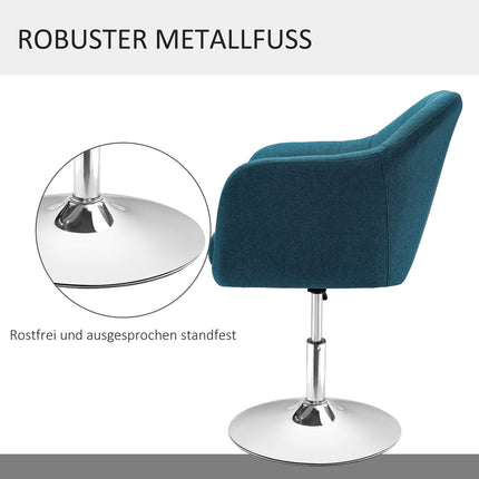 Armchair Lounge chair, Adjustable with lumbar cushion - Light blue