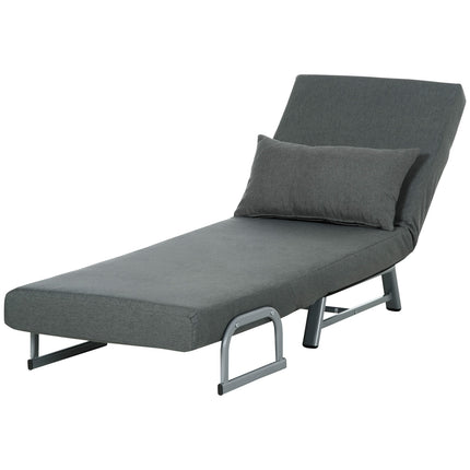 Armchair, upholstered armchair, convertible to guest bed, ergonomic, dark grey
