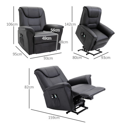 Electric armchair with heating and remote control
